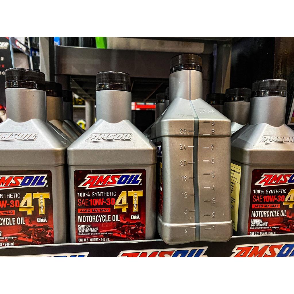 น้ำมันเครื่อง Amsoil 4T SAE10W-30 Synthetic Oil สังเคราะห์ 100%4จังหวะ แอมซอยล์