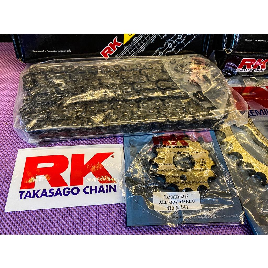 ชุดSetโซ่ สเตอร์หน้า-หลัง งานRK  R15 new / XSR / MT15  โซ่ 428KLO สเตอร์หน้า14ฟัน สเตอร์หลัง48-54ฟัน ชุดSET RK