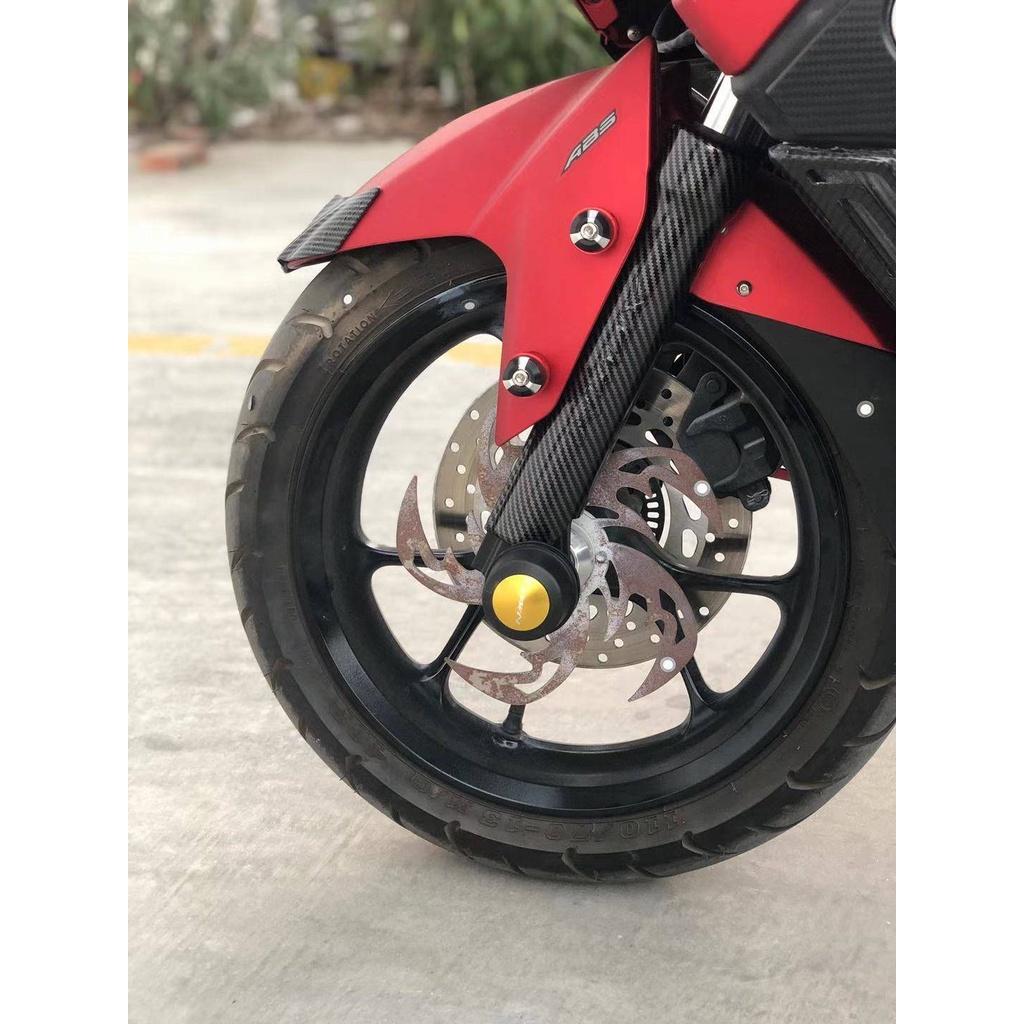 ครอบโช้คหน้า Nmax ตัวใหม่ ตัวเก่า ABS แผ่นครอบโช๊คหน้า ตรงรุ่น ดำ เคฟล่า N-MAX แผ่นครอบโช๊คหน้า งาน semspeed