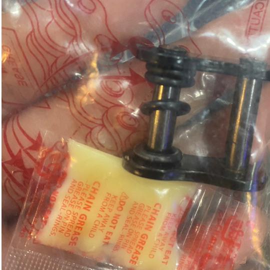 รวมข้อต่อโซ่ RKแท้ ทุกเบอร์ 415HSB 428,520SB 520,525,530KRO 520,525KRX o-ring rx-ringข้อต่อโซ่หมุดย้ำ เงิน ทอง ดำหมุดทอง