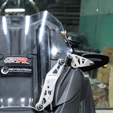 กระจก CRG พร้อมขา Forza350 ขาสั้น ***ตัวขาเป็นสีดำ*** งาน REVOLUTION กระจกมองข้าง กระจกมองหลัง