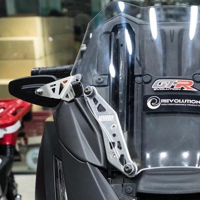 กระจก CRG พร้อมขา Forza350 ขาสั้น ***ตัวขาเป็นสีดำ*** งาน REVOLUTION กระจกมองข้าง กระจกมองหลัง