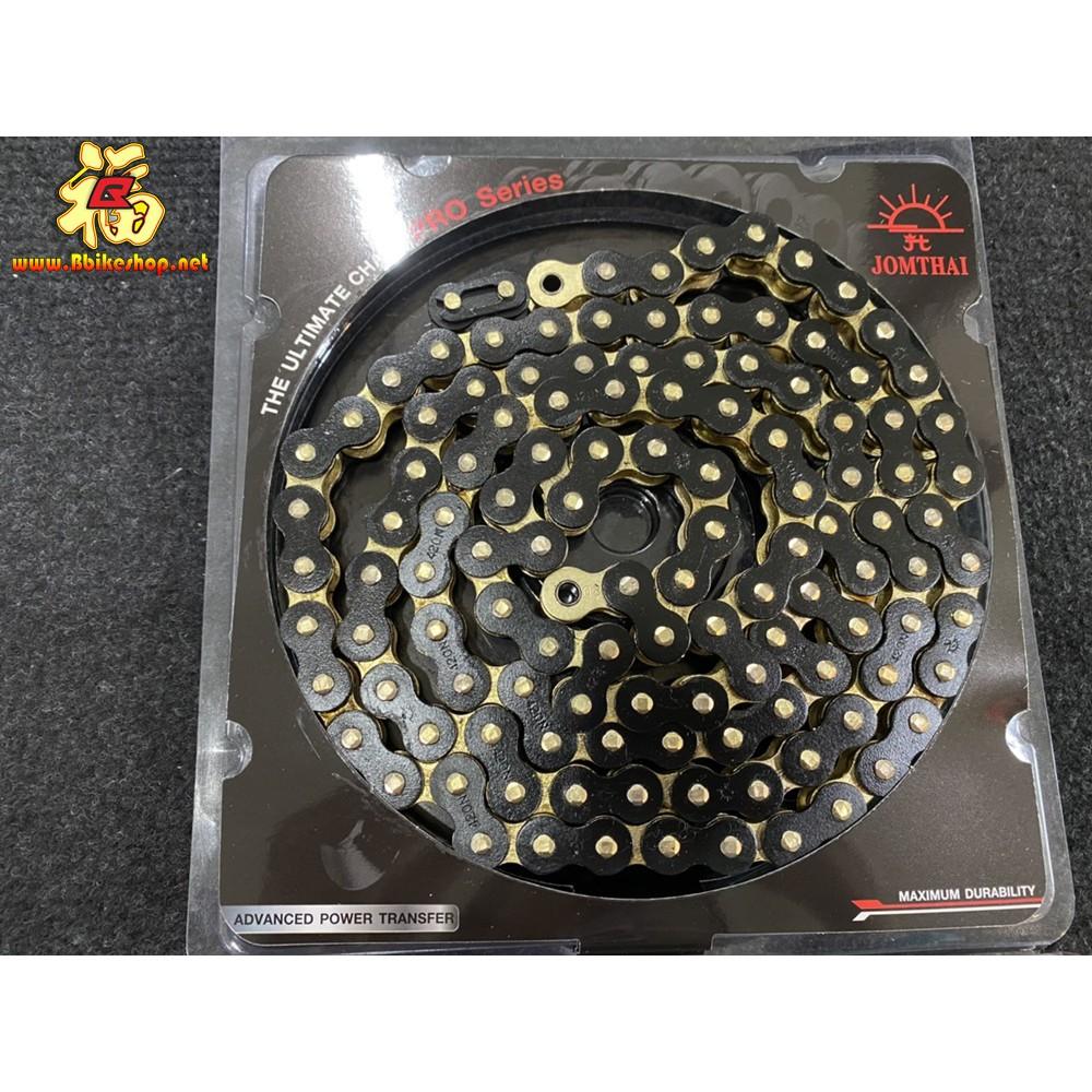 โซ่ดำหมุดทอง 420N-BLACK-120L ข้อ JOMTHAI แท้100% ใส่ MSX/WAVE/DEMON125.420/SPARK125/KSR/DASH/NOVA ***