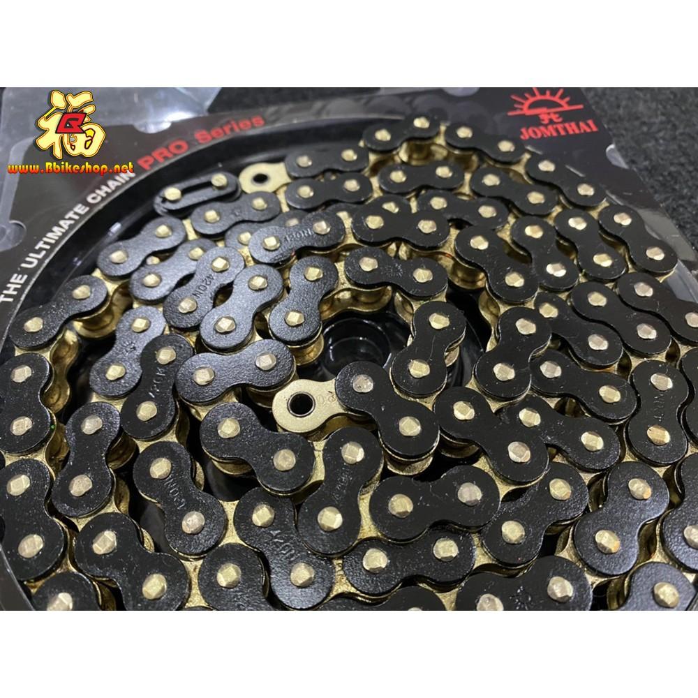 โซ่ดำหมุดทอง 420N-BLACK-120L ข้อ JOMTHAI แท้100% ใส่ MSX/WAVE/DEMON125.420/SPARK125/KSR/DASH/NOVA ***
