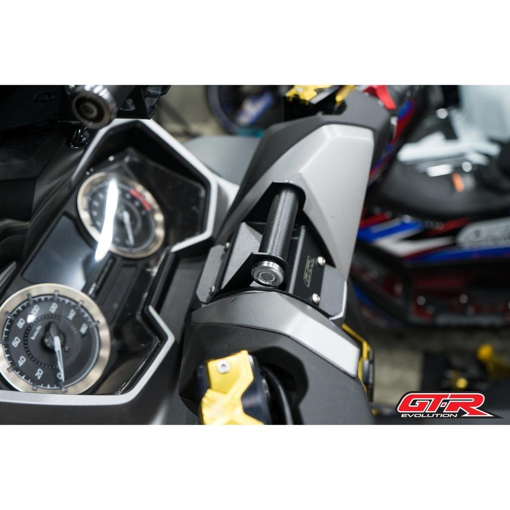 ขาจับมือถือยึดฝาครอบแฮนด์ เหล็กหนา 2 mm FORZA-300-350 งาน GTR สีดำ