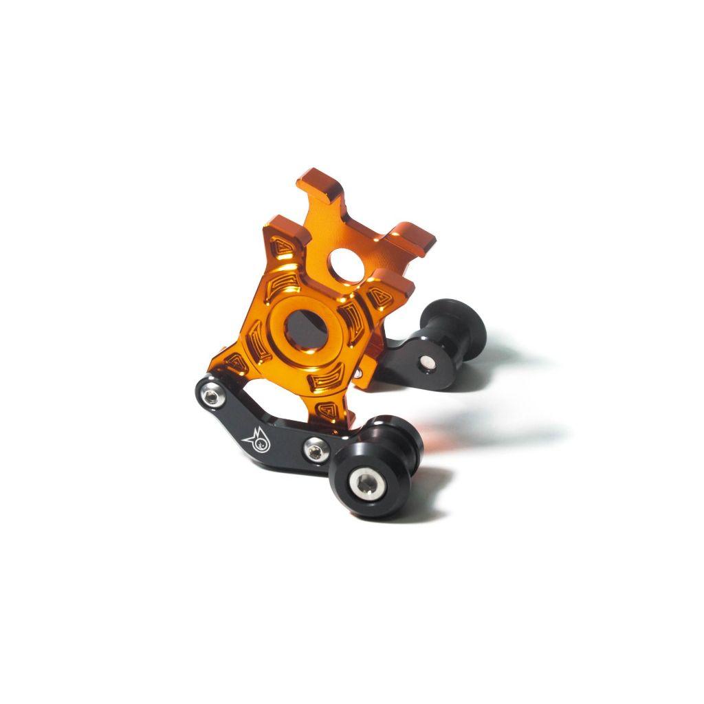 แผ่นรองสวิงอาร์ม+เป๊กยกรถ CNC (สแตนขาง่าม) MSX-125 เก่า / MSX-125 SF/GROM PIRANHA (0129)