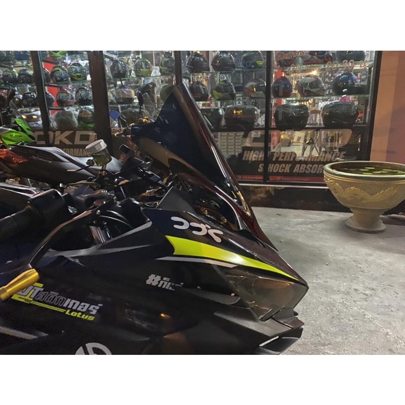 ชุดแต่ง Ninja400 วิงใต้คาง + ชิวหน้าอคิลิคดำ ทรงโหนก