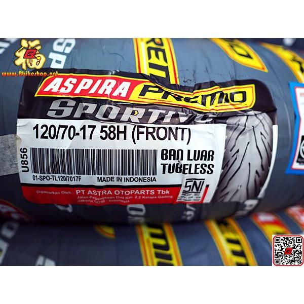 ยางนอก ยางหน้า 120/70-17 58H Aspira Premio Sportivo *