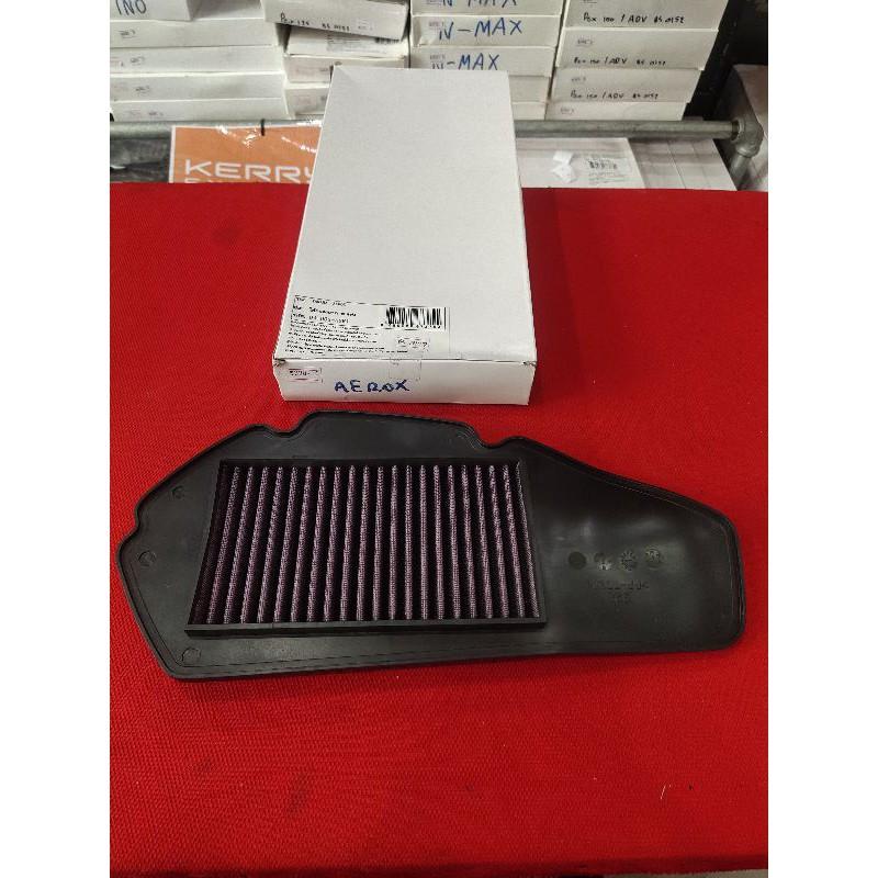 ไส้กรองอากาศแต่ง yamaha Aerox Lexi125 แบบผ้า motowolf