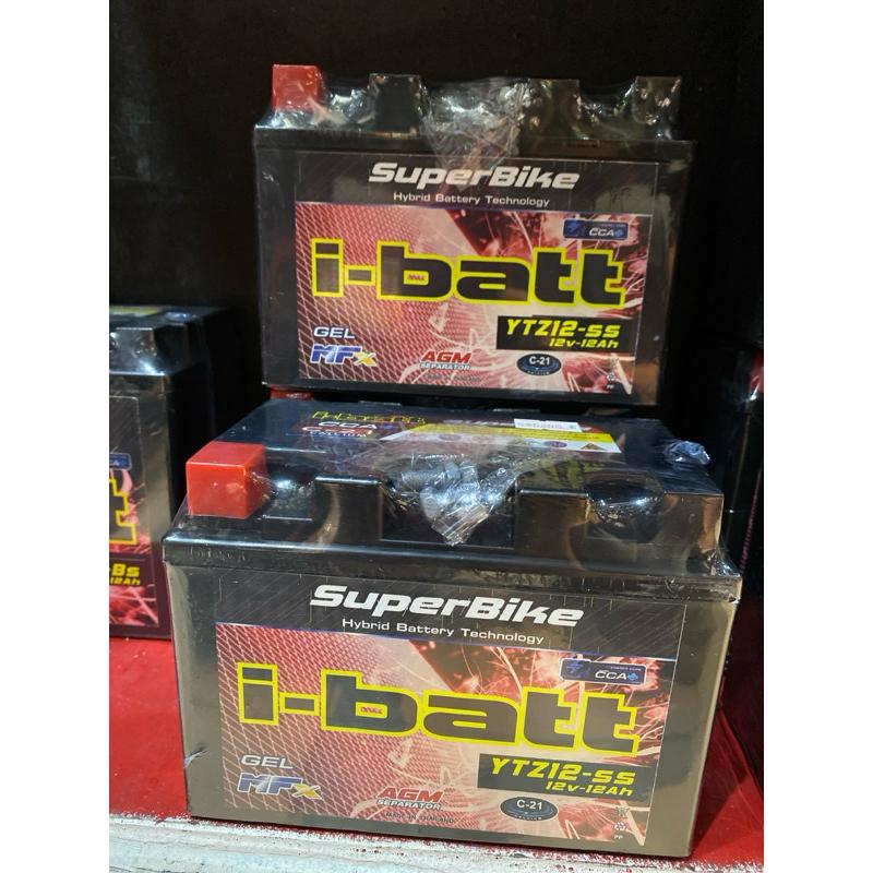 YTZ12-ss แบตเตอร์รี่ i-batt ขนาด 12 แอมป์(เตี้ย) NINJA250/300,Z250/300/800/900/1000.NINJA650,ER6N.FORZA แบตเตอรี่
