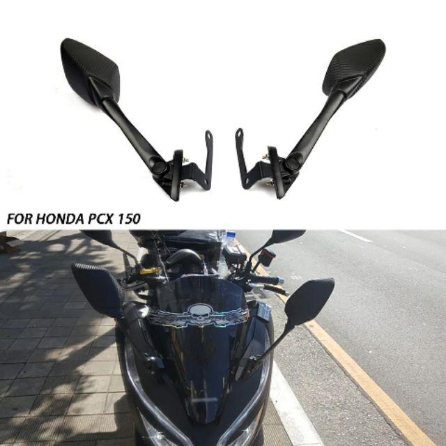 ขายึดชิวล์หน้า+ฐานยึดรูกระจก+กระจกR3 ขายึดชิวหน้า PCX150 2018-2020 มีที่ยึดกระจก ตรงรุ่น semspeed
