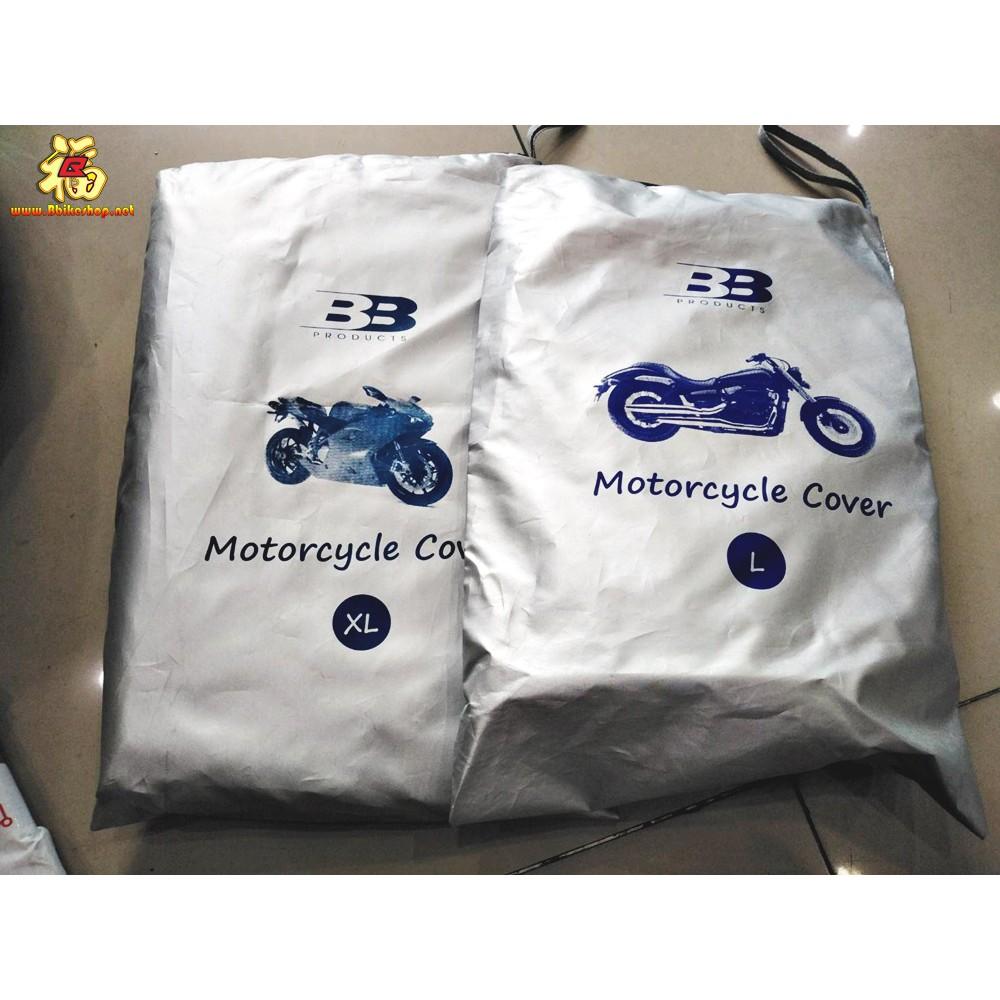 ผ้าคลุมรถมอไซค์ กันฝน/กันแดดUV  Size L/XL งานCR racing แท้