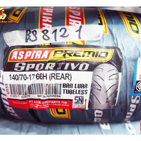 ยางหลัง 140/70-17 R 66H Aspira Premio Sportivo * ยางขอบ 17 ยาง