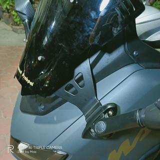 ขายึดชิวหน้า มีที่ยึดกระจก+กระจกทรงR3 ตรงรุ่น N-MAX 2020 ตัวใหม่ งานแท้ กระจกทรงR3+ขาสั้น+ขายาว+ฐานยึด✨ semspeed
