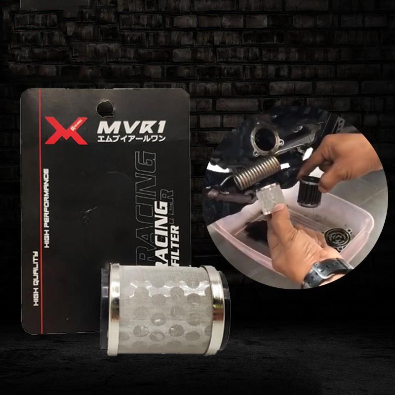 กรองน้ำมันเครื่อง สแตนเลส แท้ MVR1 X-MAX M-slaz/R-15 MT15 XSR155 EXCITER SPARK115I ทำความสะอาดได้**