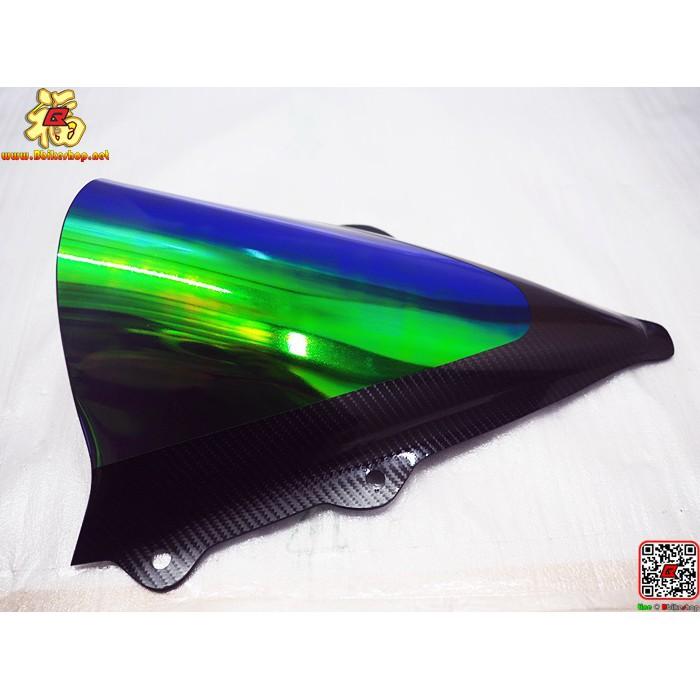 ชิวหน้าแต่งปรอท+เคฟล่ารุ้งตรงรุ่น CBR-300R ชิวแต่ง อะคริลิค ดำ