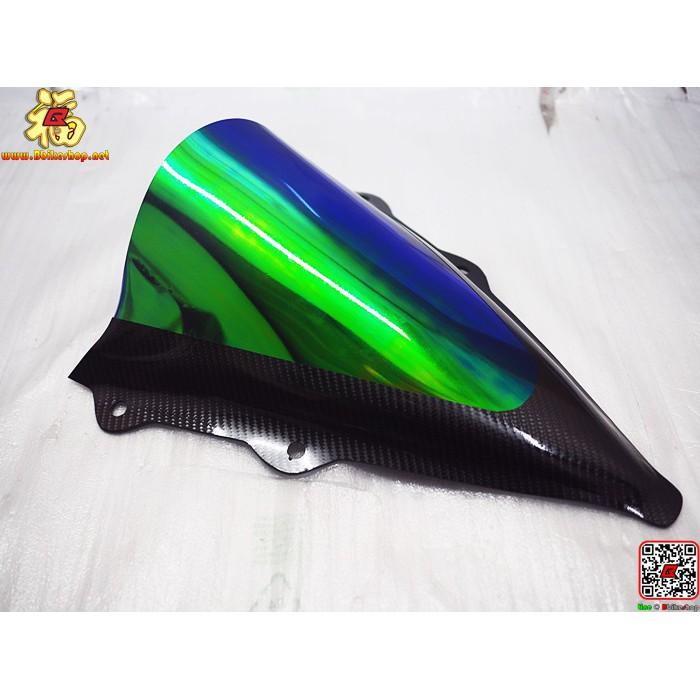 ชิวหน้าแต่งปรอท+เคฟล่ารุ้งตรงรุ่น CBR-300R ชิวแต่ง อะคริลิค ดำ