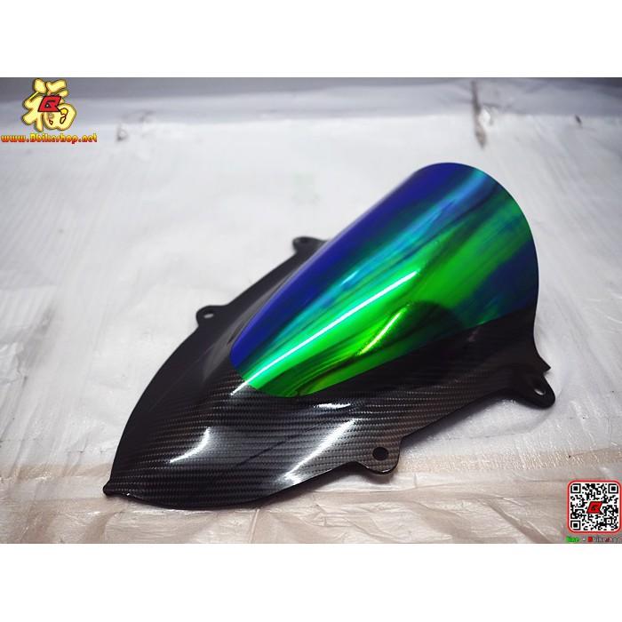ชิวหน้าแต่งปรอท+เคฟล่ารุ้งตรงรุ่น CBR-500R 2019 ชิวแต่ง อะคริลิค ดำ CBR500R