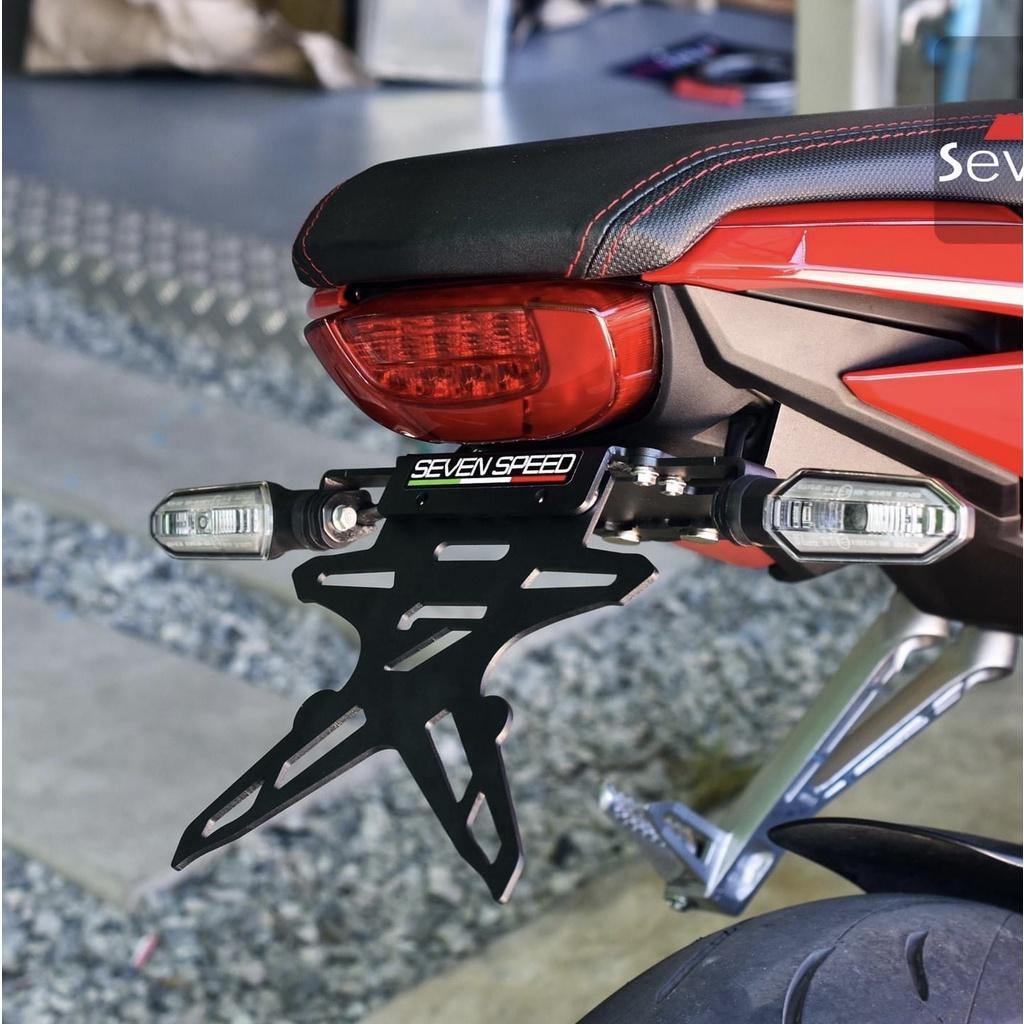 ท้ายสั้น CB650R / CBR650R 2019 แม่เหล็กพับได้+ไฟเลี้ยวSpirit L4 แท้ไฟหรี่ในตัว ตรงรุ่น * Sevenspeed