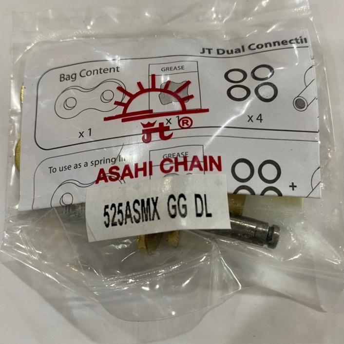 JOMTHAI ASAHI ข้อต่อโซ่ มอเตอร์ไซค์ เบอร์ 525,530 X-ring  ข้อต่อแบบกิ๊บล็อค และ หมุดย้ำ (0162)