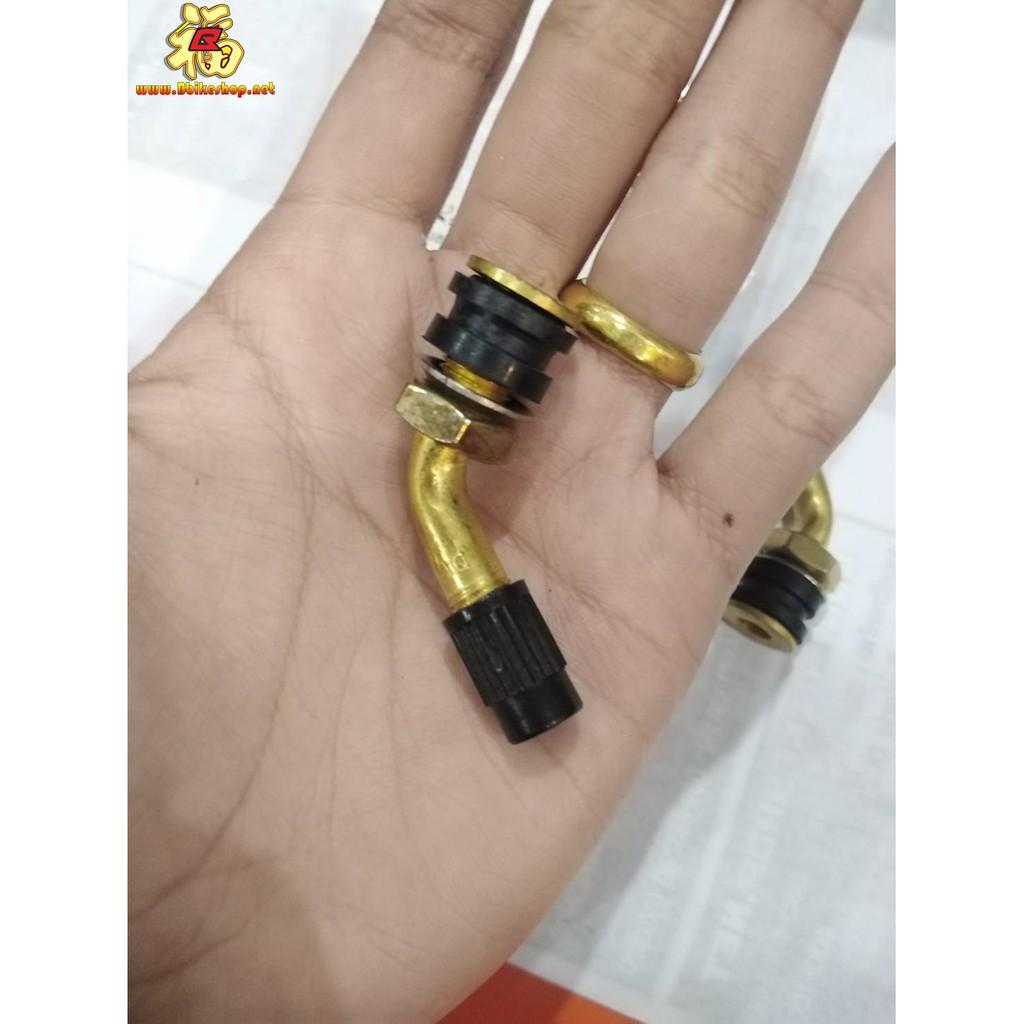 จุบลมเลส ล้อเม๊กซ์ ตัวงอ เหล็กชุบทอง คละรุ่น TIGER R AUTO PARTS