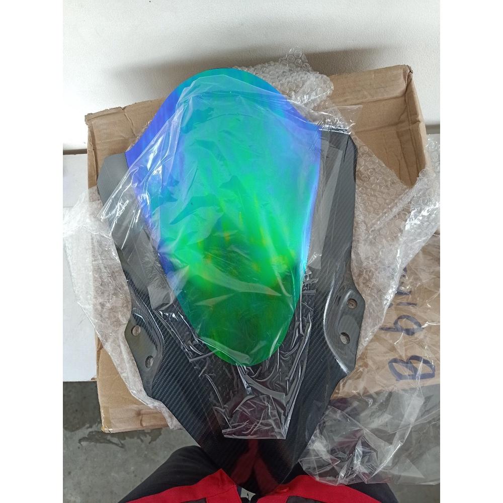 ชิวหน้าแต่ง ปรอทเคฟล่า ตรงรุ่น NINJA400 ชิวแต่ง อะคริลิค ดำ  หน้ากาก บังหน้า