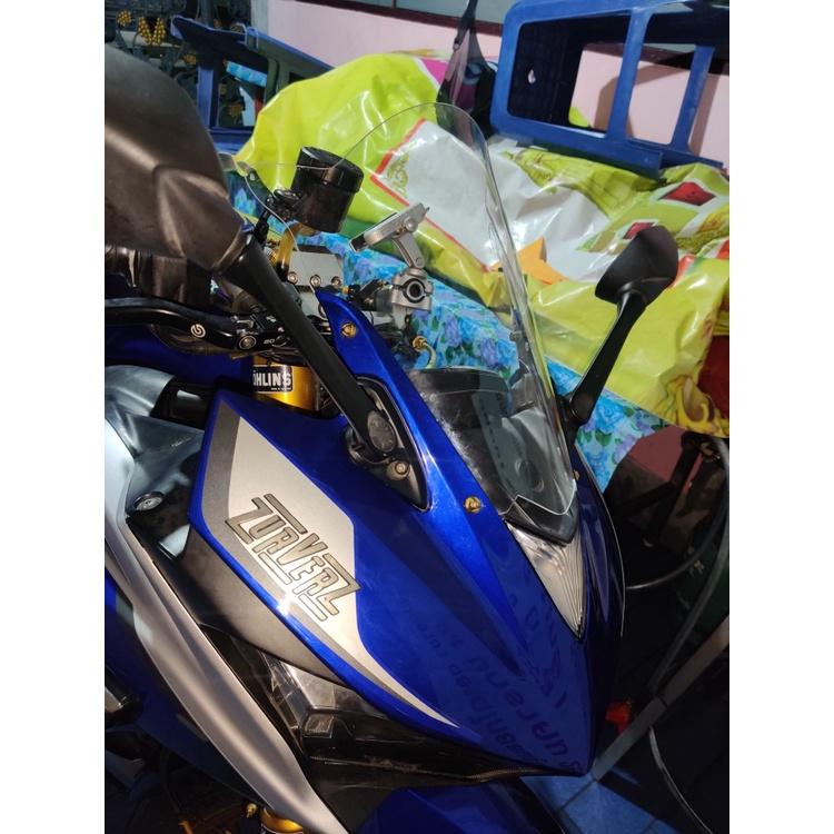 ชิวหน้า แต่ง ตรงรุ่น R3 เก่า ทรงโหนก สีใส บังไมล์ หน้ากาก R3เก่า ปีเก่า