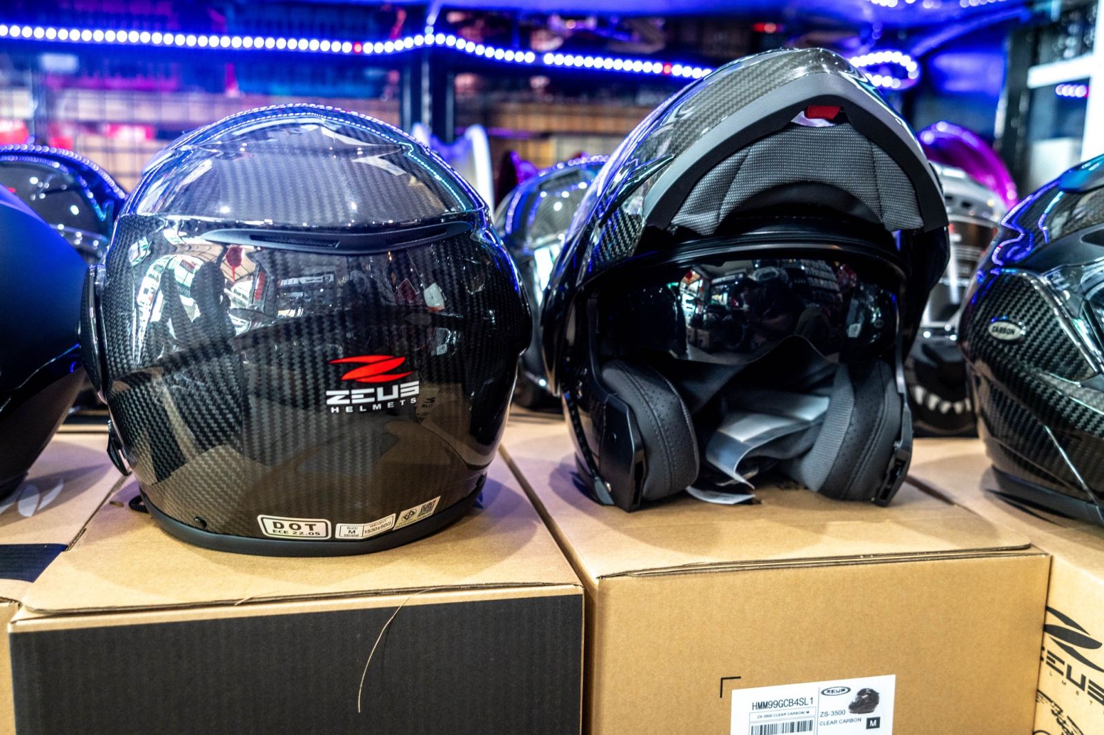 หมวกกันน็อค ZEUS ZS-3500 Clear Carbon ฟรีชิลล์ปรอท