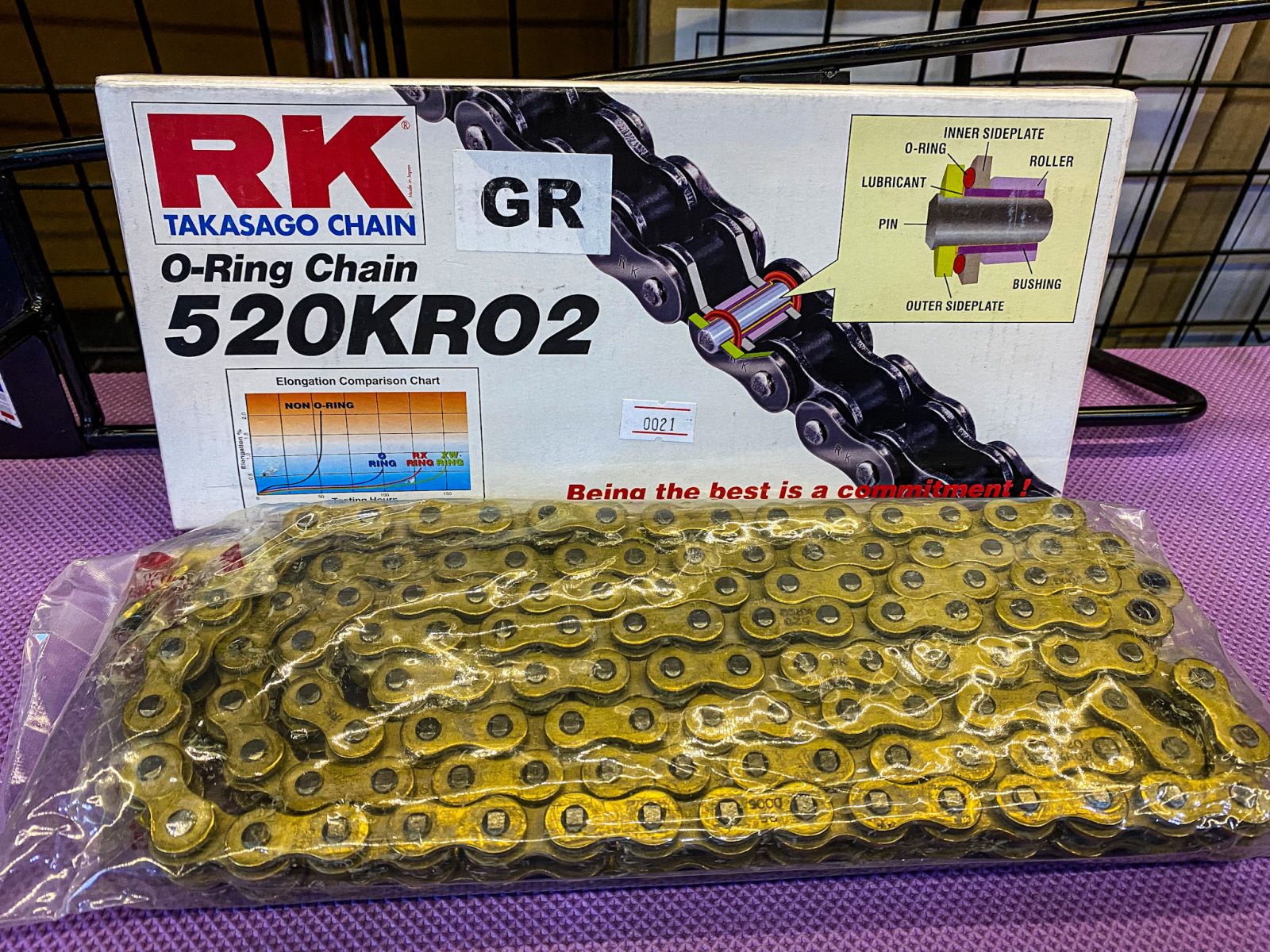 โซ่ RK 520 KRO O-Ring 120L สีทอง