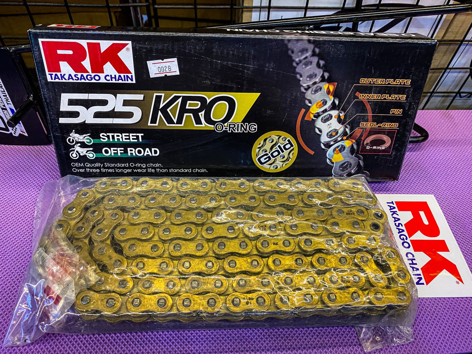 โซ่ RK 525 KRO O-Ring 120L สีทอง