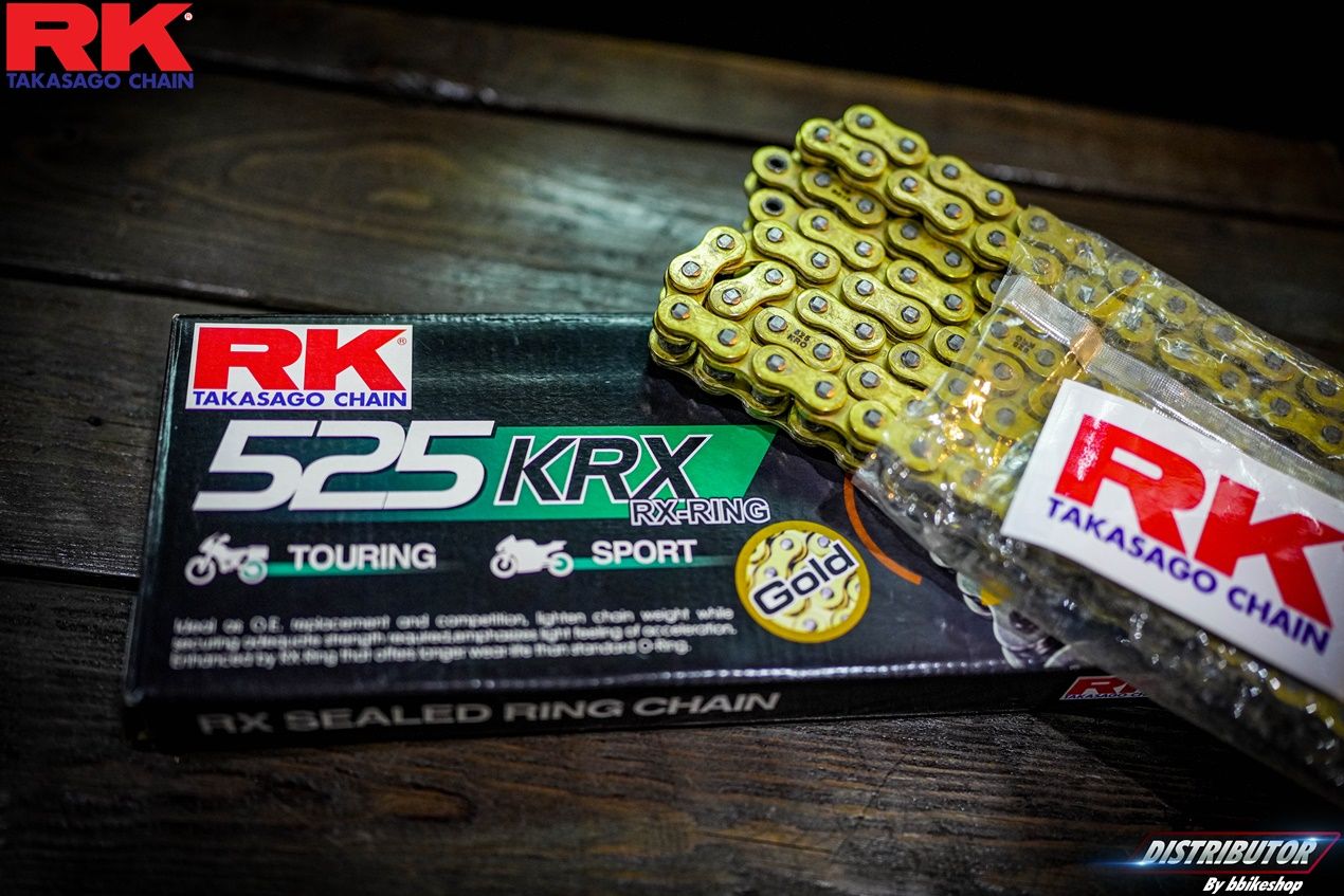 โซ่ RK 525 KRX RX-Ring 120L สีทอง