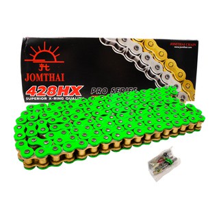 โซ่ Jomthai 428HX X-Ring 136DL สีเขียว สีส้ม สีน้ำเงิน สีแดง จอมไทย(พระอาทิตย์)