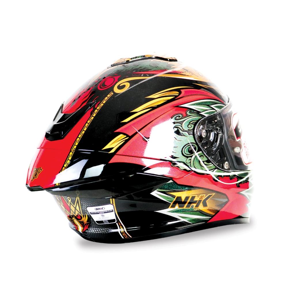 หมวกกันน็อค เต็มใบ NHK Helmet K5R ⚡Baliness Garuda แว่น2ชั้น มีกระเป๋าแถมให้