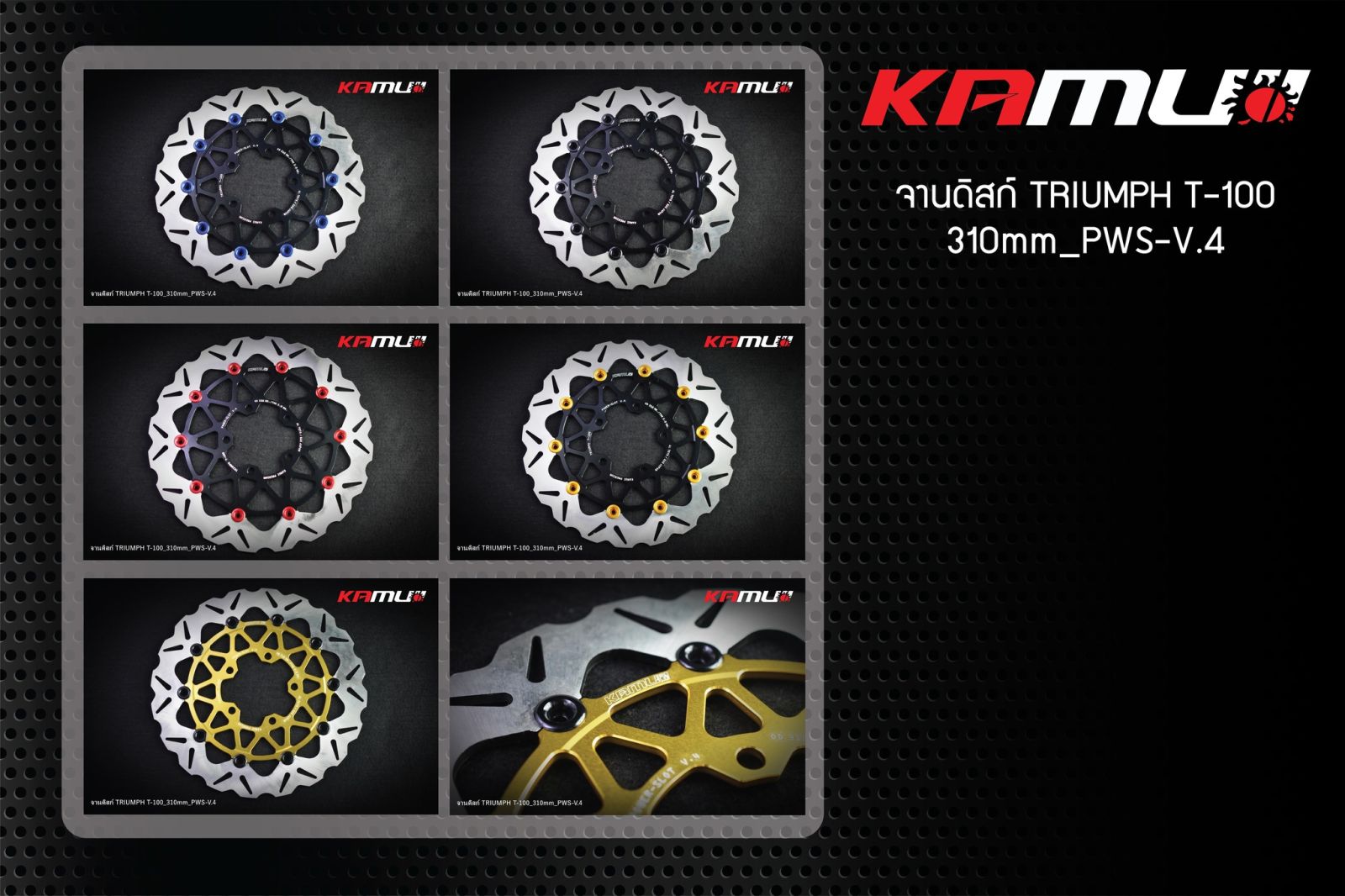 จานดิสก์หน้า Triumph 5 รู ขนาด 310 มิล. PWS-V.4