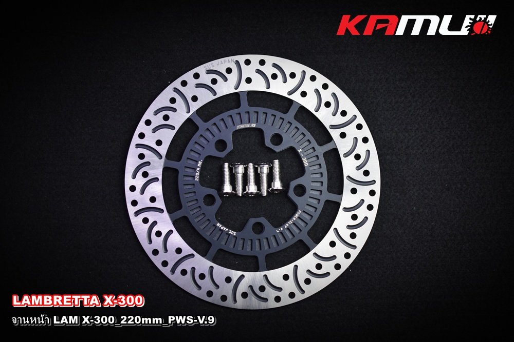 จานดิสก์ หน้า Lambretta X-300 POWER-SLOT V.9 KAMUI