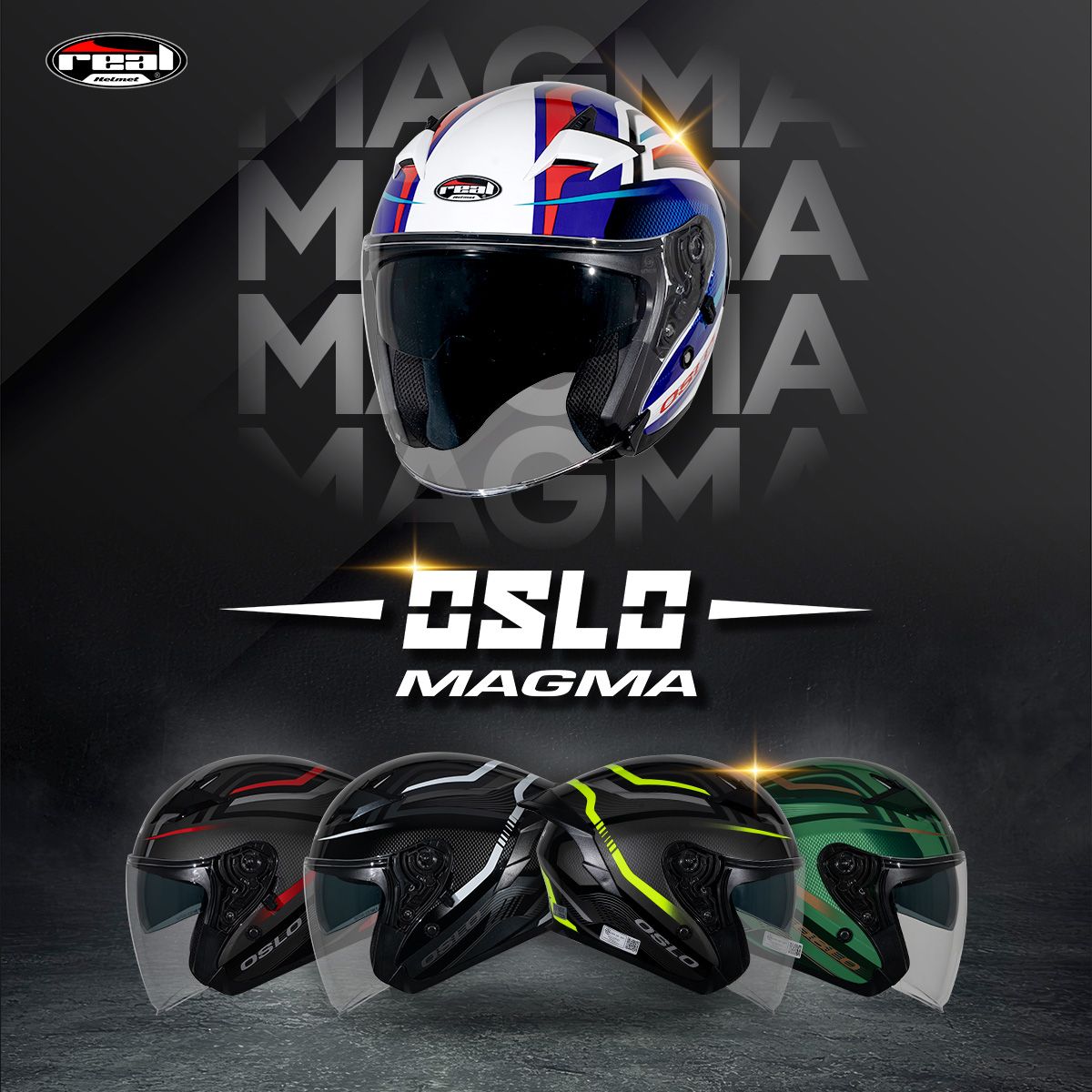 หมวกกันน็อค REAL OSLO MAGMA
