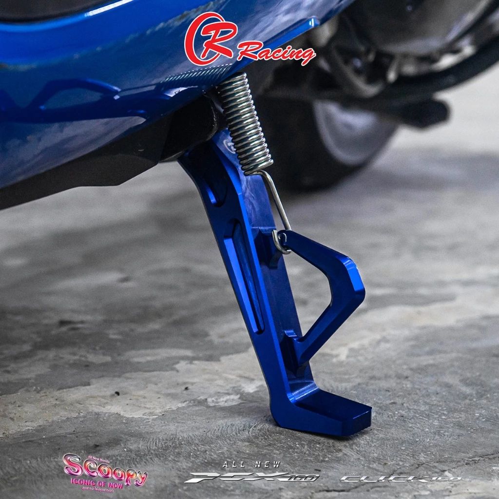 ขาตั้งข้าง CNC HONDA PCX-160 2025 / Scoopy-i / Click-160 CR RACING ตัวโหลด ยาว 6 นิ้ว PIRANHA