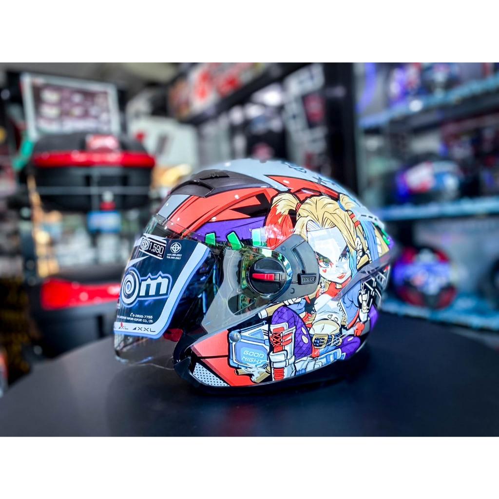 หมวกกันน็อคครึ่งใบ RD RANDOM AIR FORCE 1 Open Face Helmet  Harley Quinn (H006)