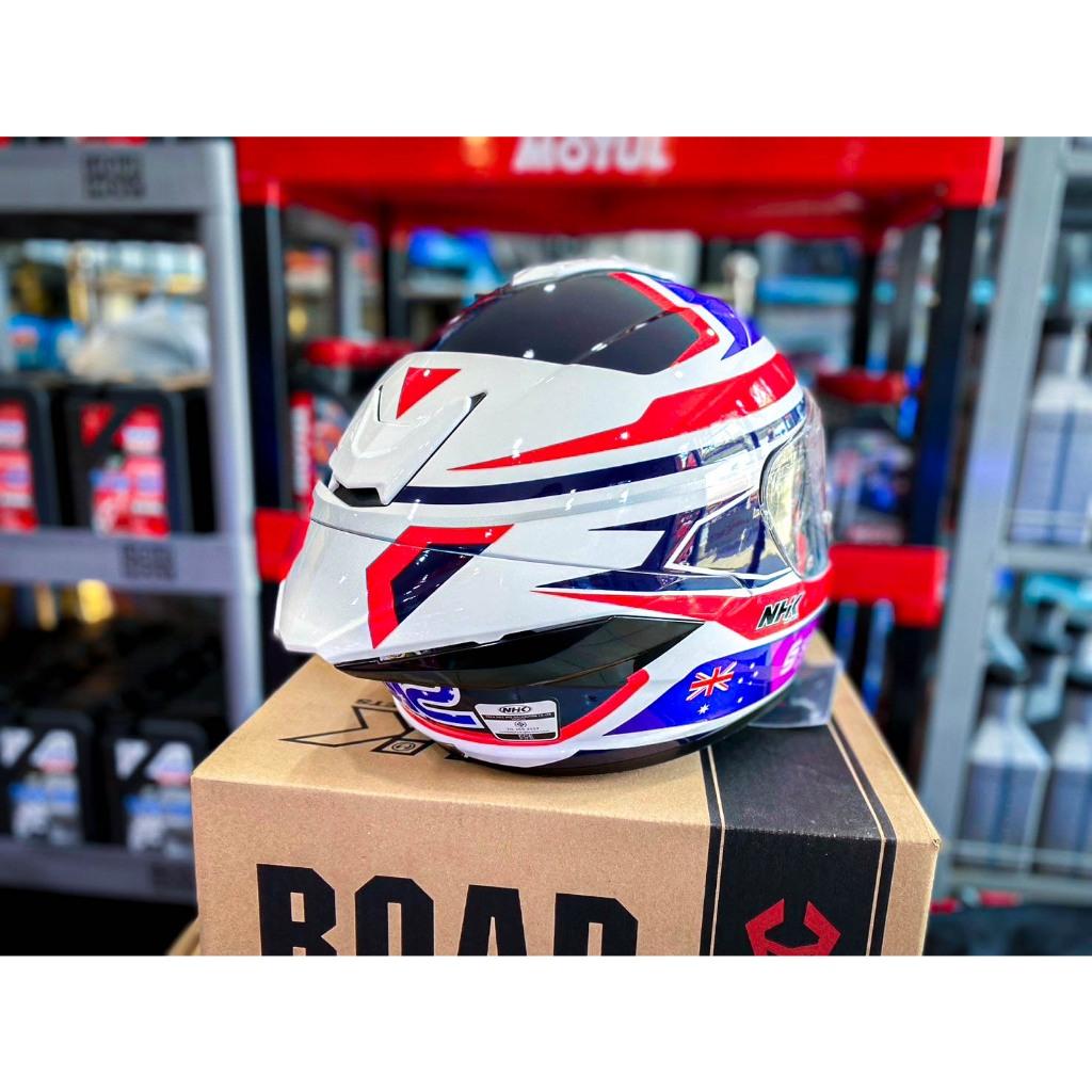หมวก NHK Helmets K5R : Jacob Roulstone โมเดลใหม่ล่าสุด ทรงอย่างซิ่ง Full Face มีแว่นสองชั้น
