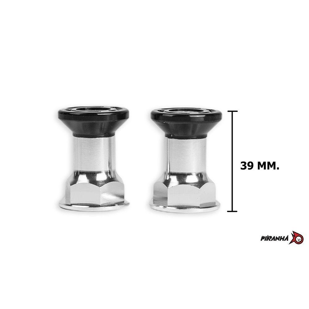 น๊อตตัวเมียยึดโช๊คหลัง CNC ยาว 39MM เกลียว M10x1.25 ติดตั้งได้ทั่วไป PIRANHA (0114)
