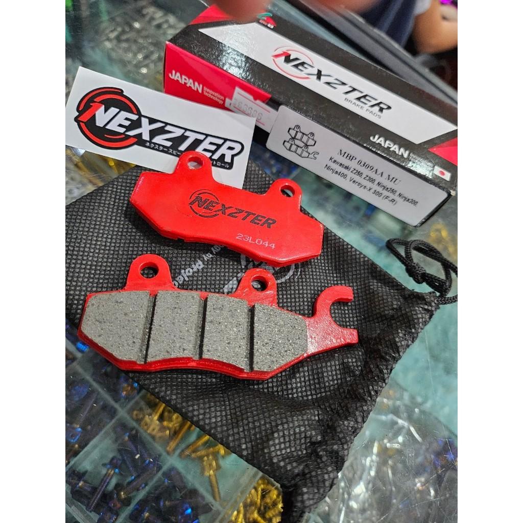 6. ผ้าเบรคหน้าและหลัง Nexzter 0309AA สำหรับรุ่น Z250 Z300 Z400 Ninja250 Ninja300 Ninja400 Versys300