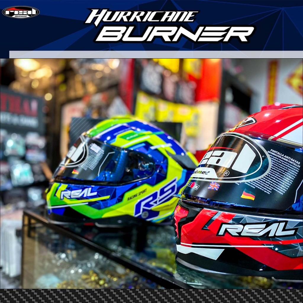 หมวกกันน็อค เต็มใบ REAL Hurricane Burner