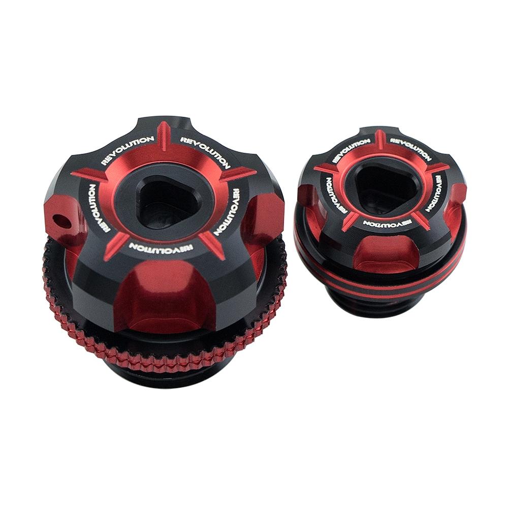 ฝาปิดน้ำมันเครื่อง+น็อตปิดจานไฟ (ทูโทน) REVOLUTION FORZA-350, ADV-350