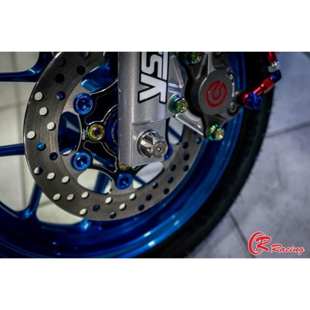 แกนล้อหน้า สแตนเลส LEAD-125 4V / Giorno+ แบรนด์ CR RACING