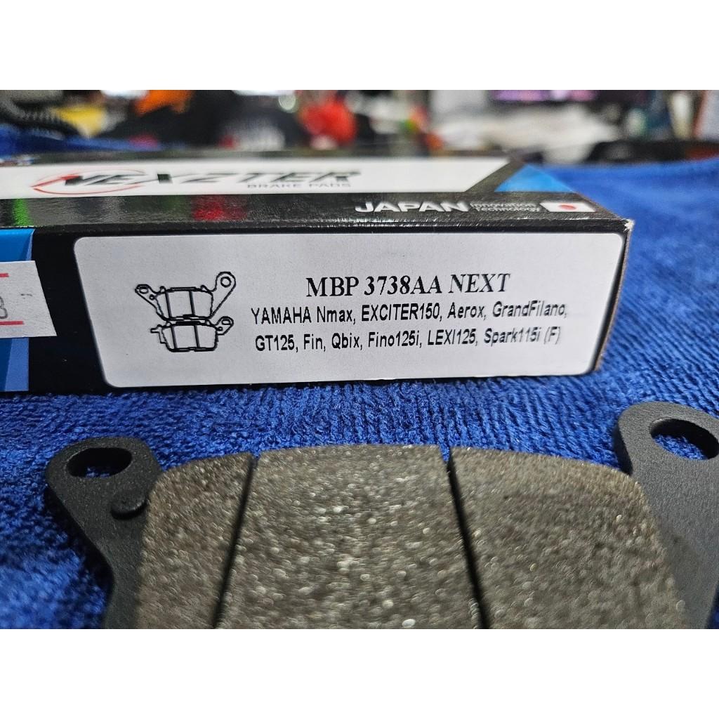 28. ผ้าเบรคหน้า NEXZTER 3738AA สำหรับรถรุ่น GRAND FILANO/AEROX/QBIX/FINO 125i/NMAX/GT 125/LEXI 125