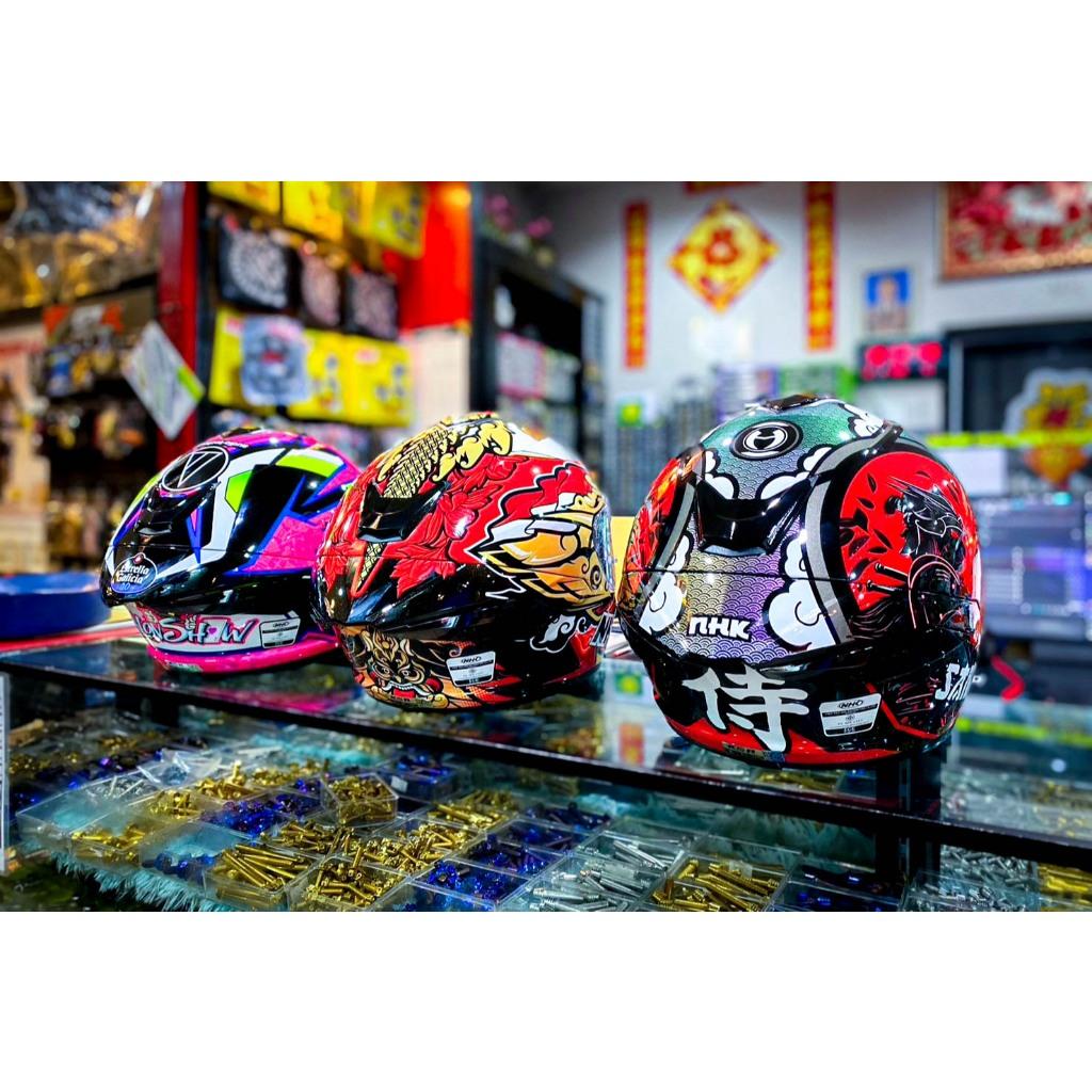 หมวกกันน็อค NHK HELMETS2 VISOR 💥รุ่นK5R ใหม่ล่าสุด มี5ลาย FULL FACE มีแว่น2ชั้น