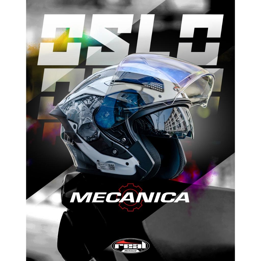 หมวก ครึ่งใบ REAL Oslo MECANICA