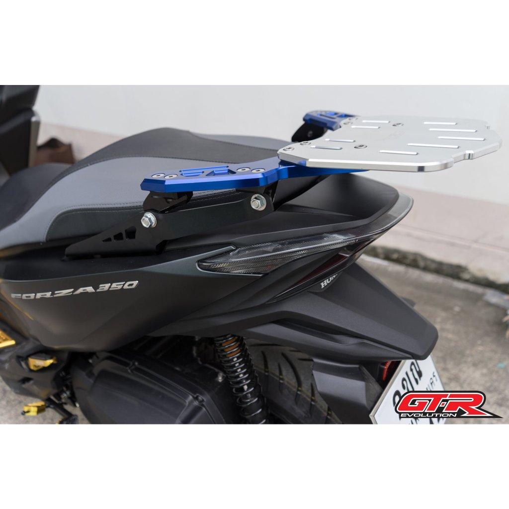 ขายึด2D ชุดแผ่นรองกล่องท้ายเบาะ (เหล็กหนา4mm.) GTR FORZA-350 NEW สีดำ