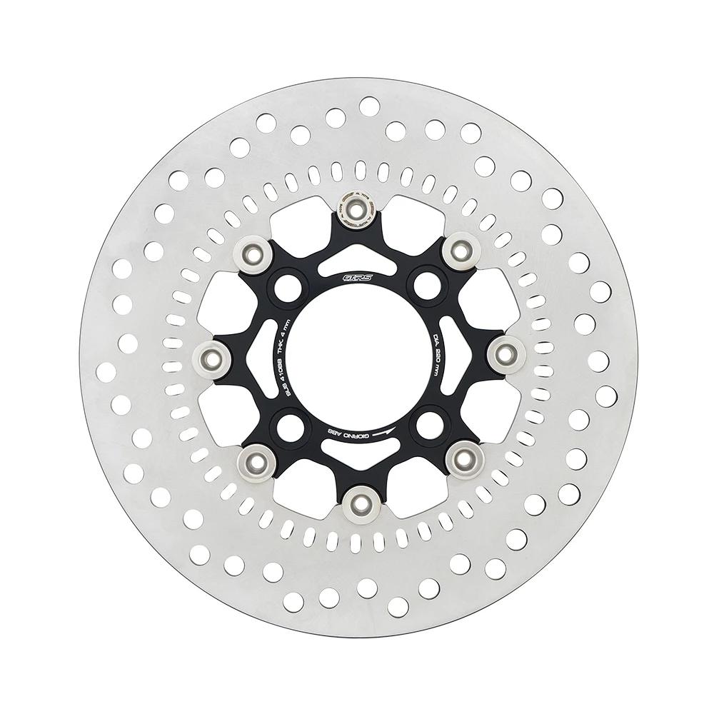 จานเบรคหน้า 4mm. GTRS ลายกลม CNC ดีสเบรคหน้า GIORNO+ ABS 220mm. (0259)