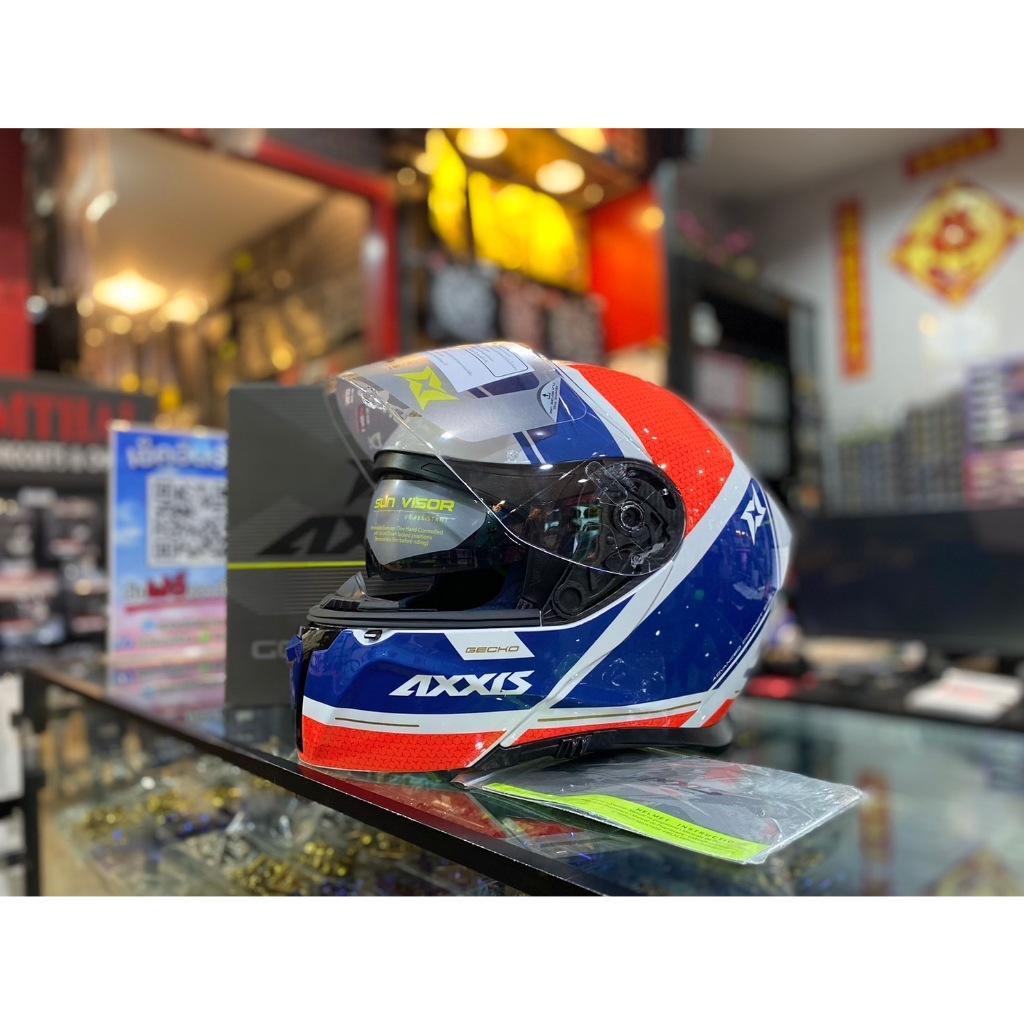 💥ใหม่หมวกเต็มใบเปิดคาง AXXIS GECKO SV มอก ECE22.05 นำเข้าจากสเปน